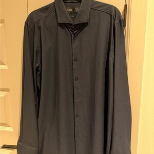 Boss Men's Dark Gray Dress Shirt